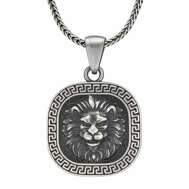 .950 Silver Maned Lion Necklace – Rustic and Handcrafted Inspiration